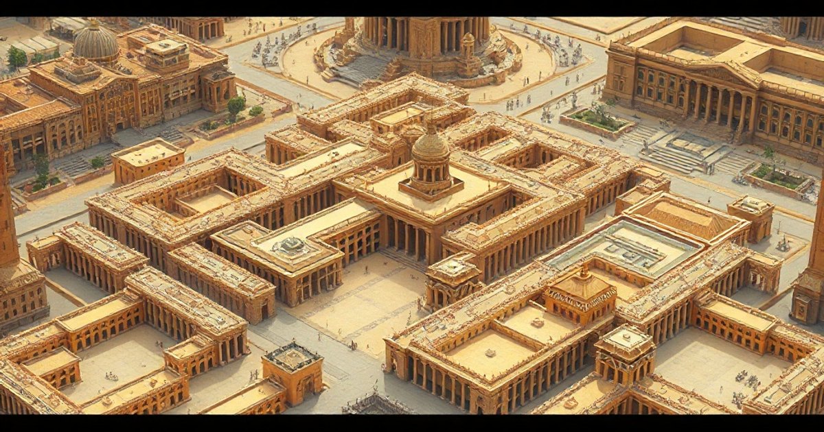 Editorial illustration for: Alexandria's Grid and Scholarship: How Alexander's City Became the Ancient World's Intellectual Hub