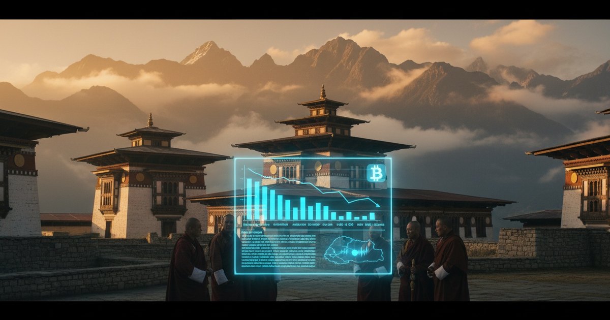 Editorial illustration for Bhutan Accelerates Bitcoin Sales, Reducing Holdings to 3,100 BTC
